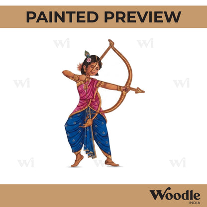 Woman With Archery Bow Pre Marked MDF Design 1