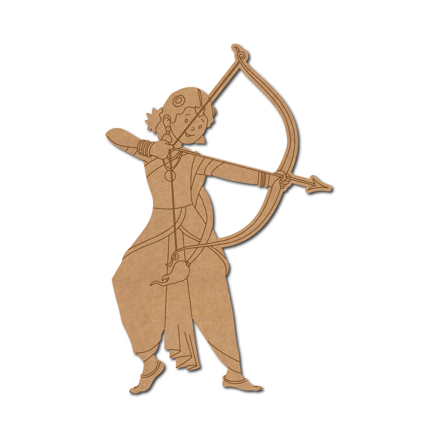 Woman With Archery Bow Pre Marked MDF Design 1