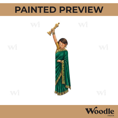 Woman With Award Pre Marked MDF Design 1