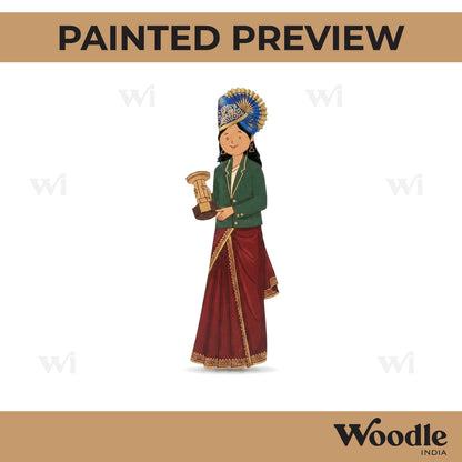 Woman With Award Pre Marked MDF Design 3