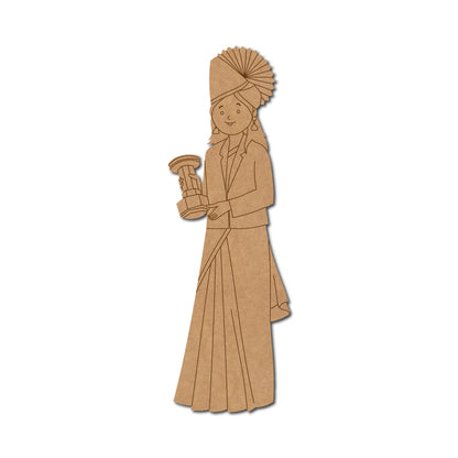 Woman With Award Pre Marked MDF Design 3