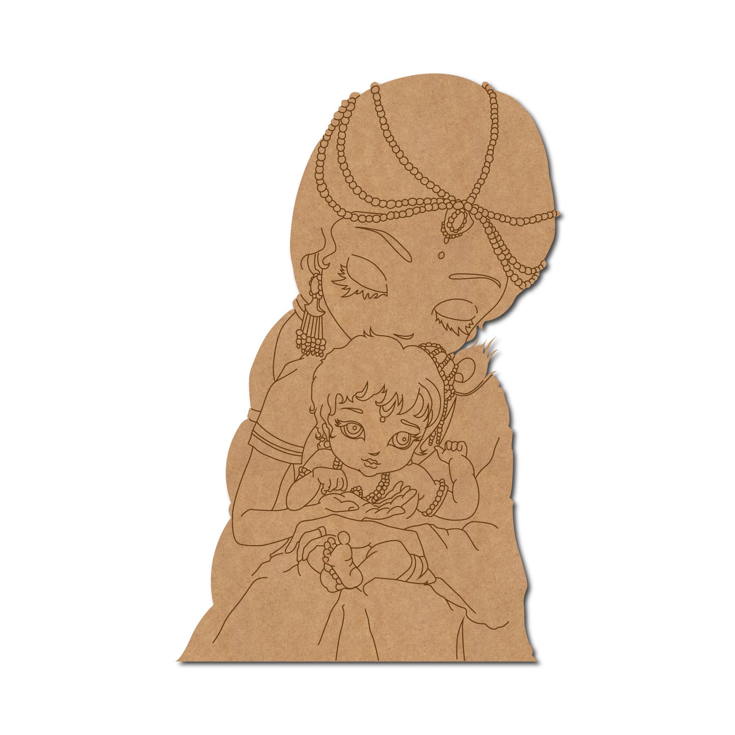Woman With Child Pre Marked MDF Design 1
