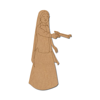 Woman With Gun Pre Marked MDF Design 2