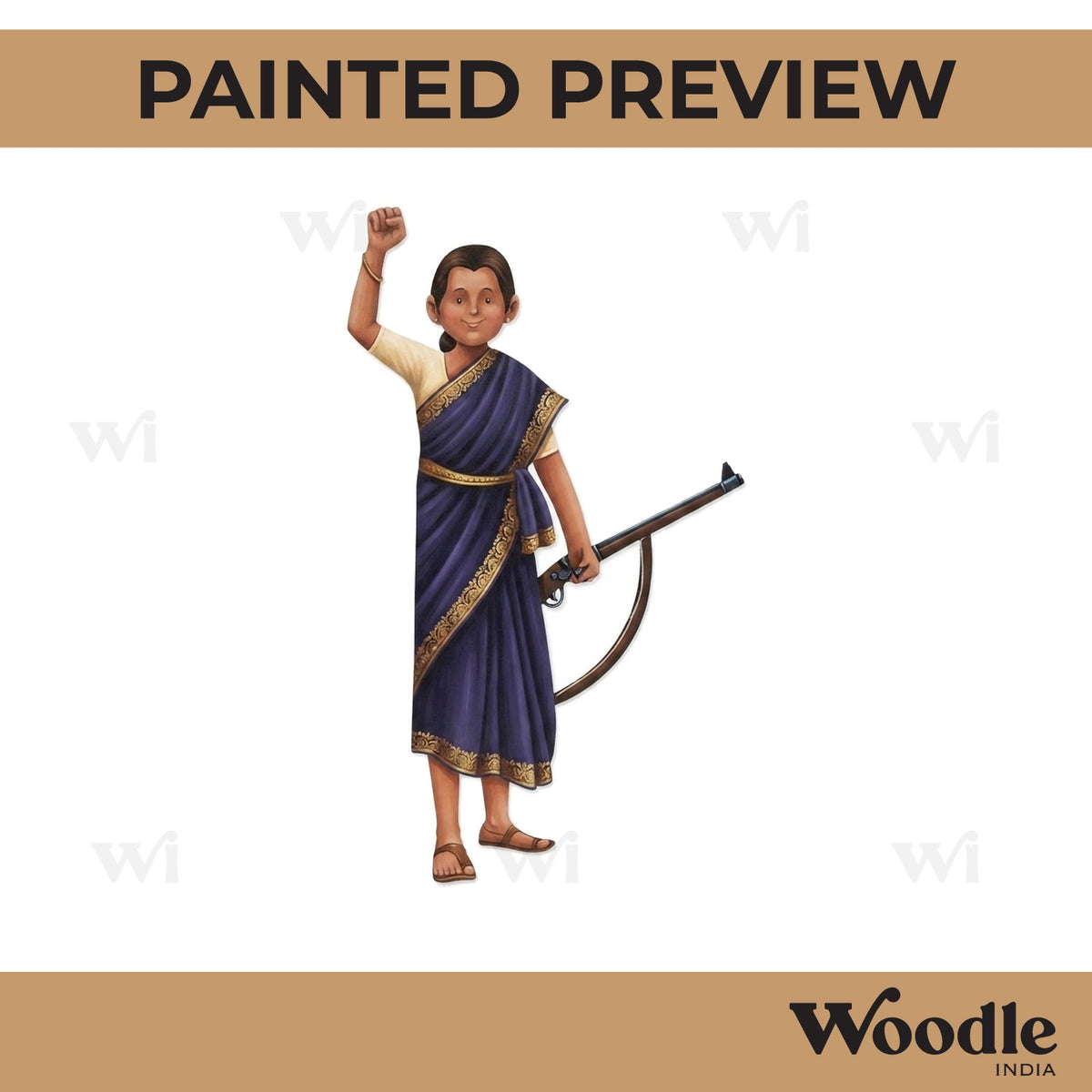 Woman With Gun Pre Marked MDF Design 5