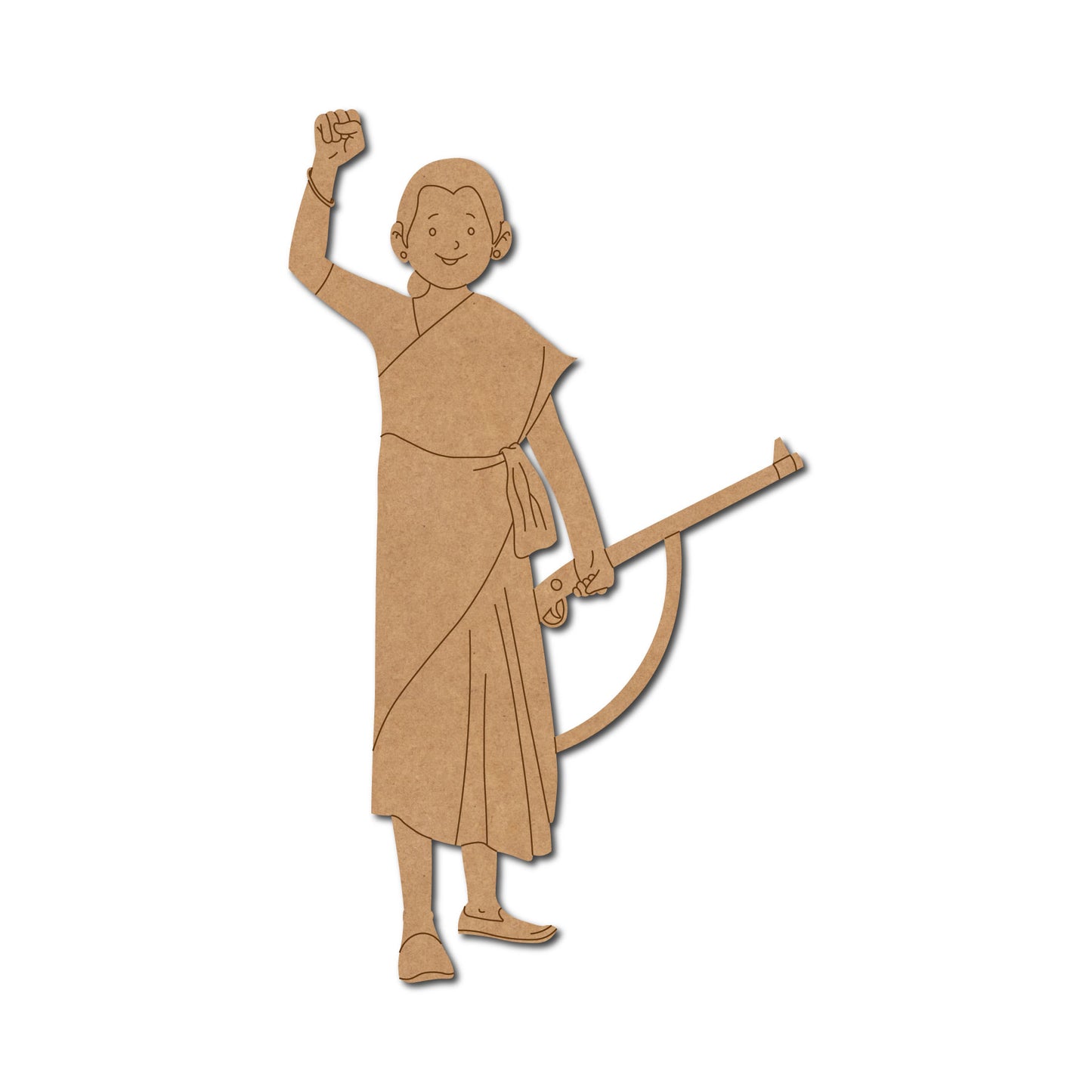 Woman With Gun Pre Marked MDF Design 5