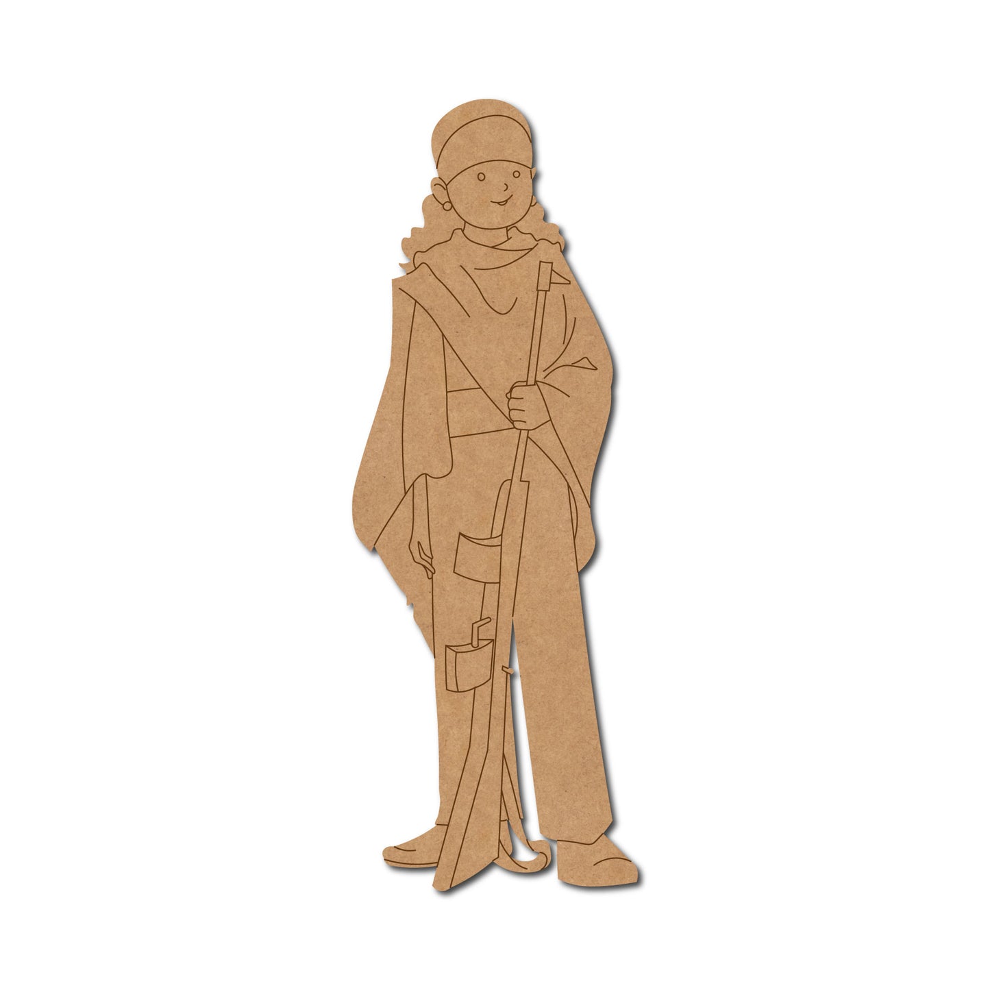 Woman With Gun Pre Marked MDF Design 7