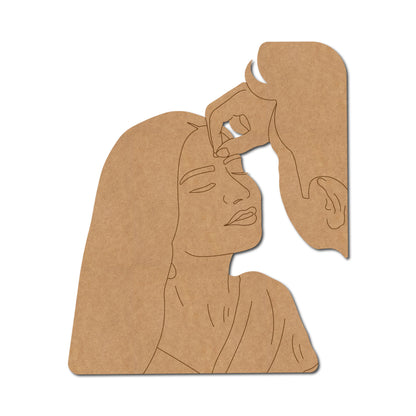 Woman With Man Pre Marked MDF Design 1