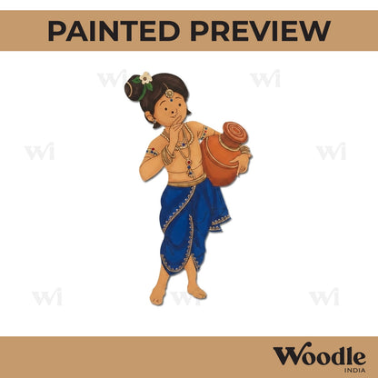 Woman With Matka Pre Marked MDF Design 1