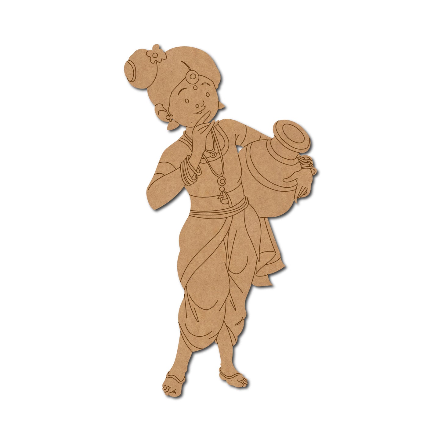 Woman With Matka Pre Marked MDF Design 1