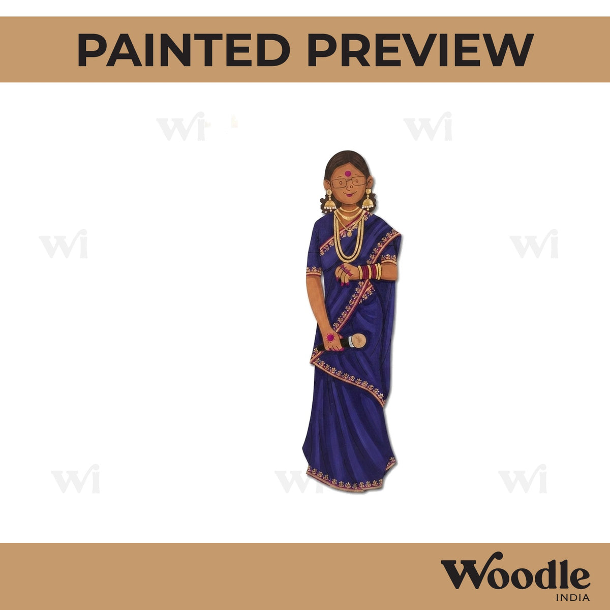 Woman With Mic Pre Marked MDF Design 1
