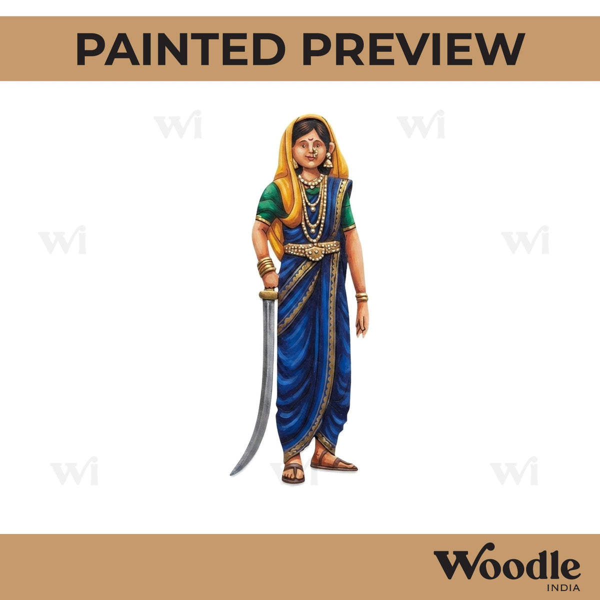 Woman With Sword Pre Marked MDF Design 1
