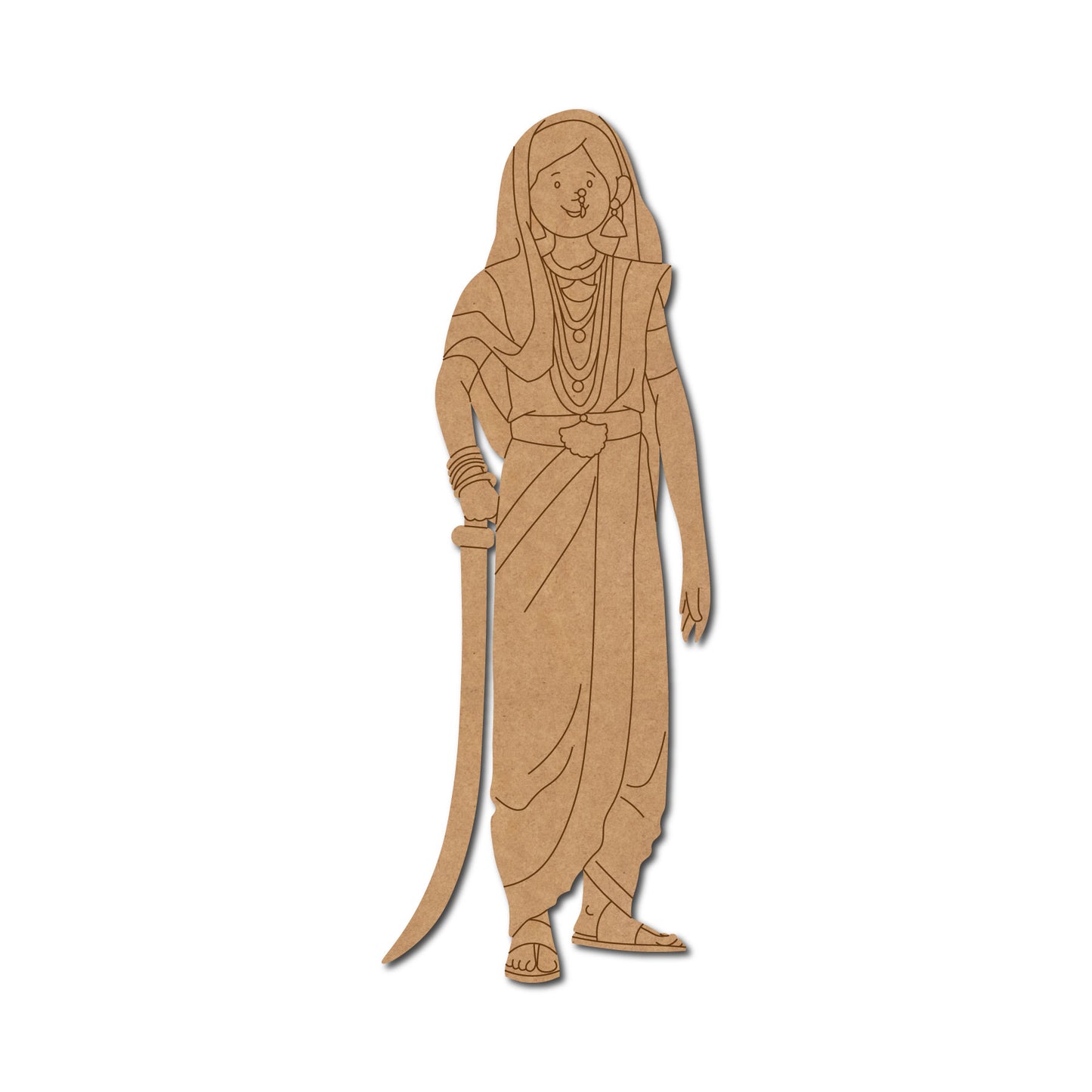 Woman With Sword Pre Marked MDF Design 1