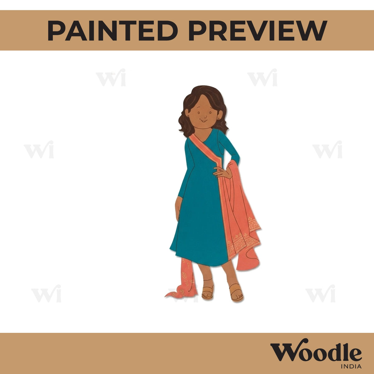 Woman In Suit Pre Marked MDF Design 1