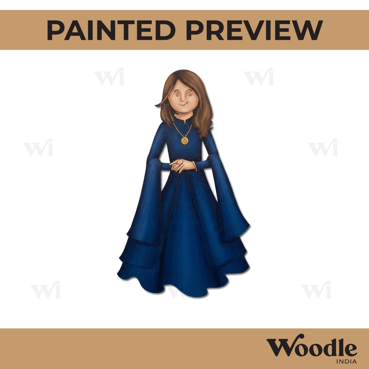 Woman In Suit Pre Marked MDF Design 2