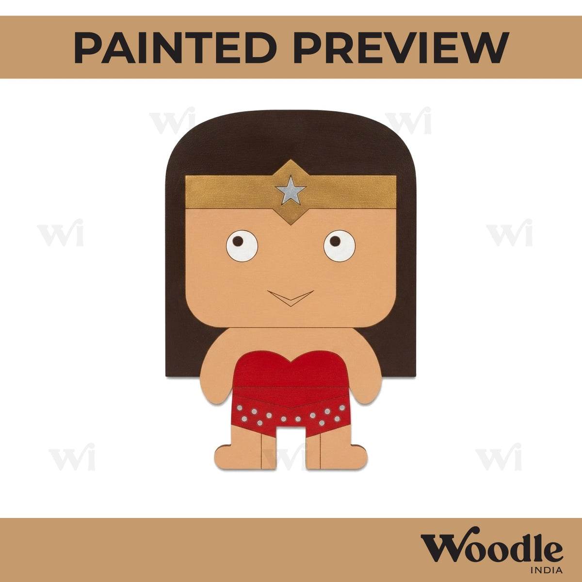 Wonder Woman Cartoon Pre Marked MDF Design 1