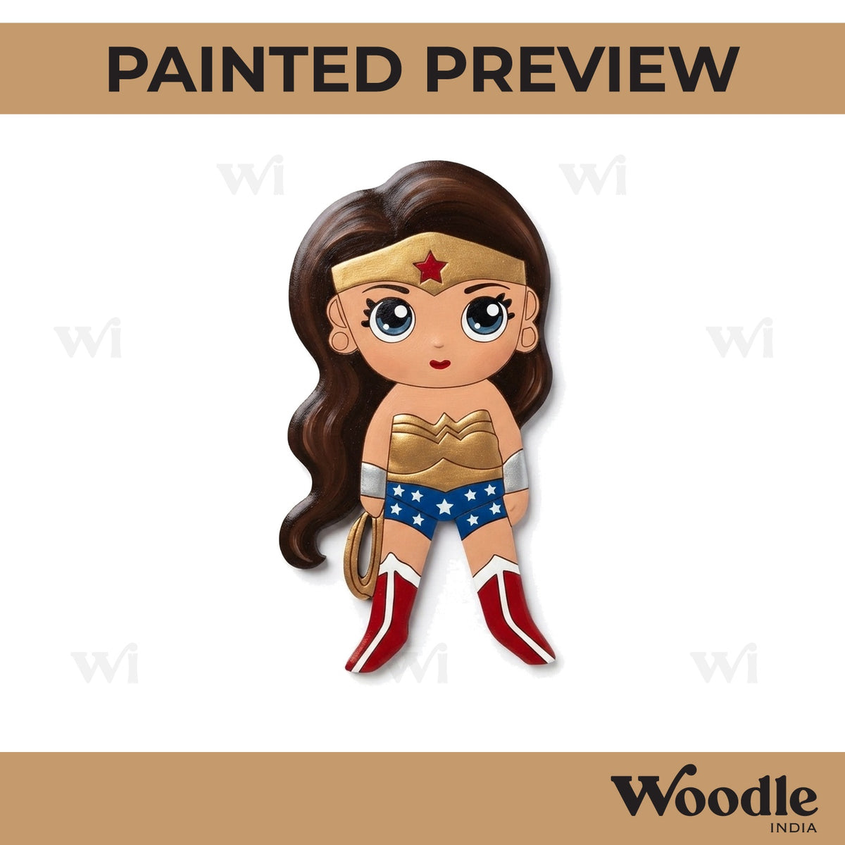 Wonder Woman Cartoon Pre Marked MDF Design 2
