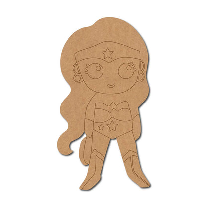 Wonder Woman Cartoon Pre Marked MDF Design 2