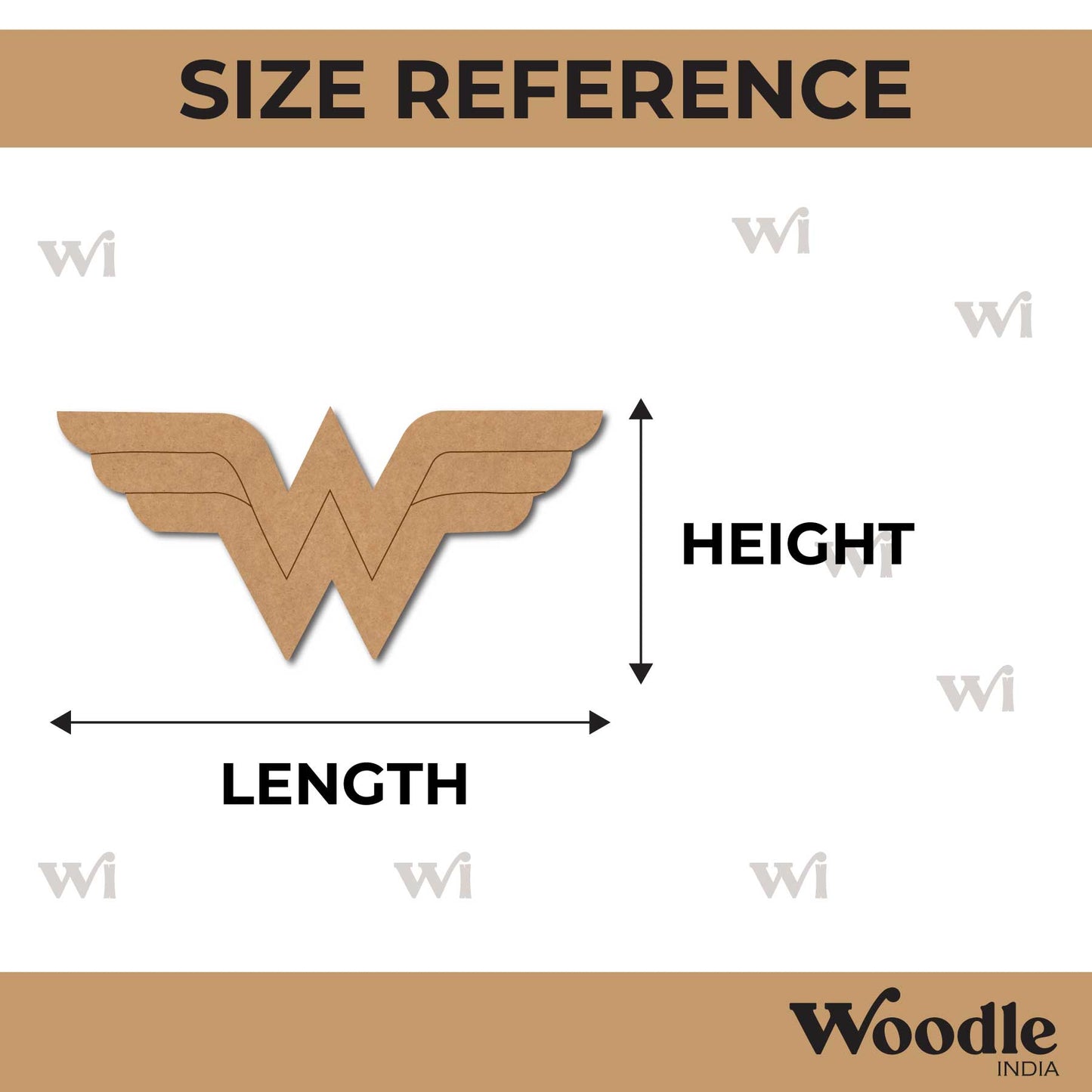 Wonder Woman DC Logo Pre Marked MDF Design 1