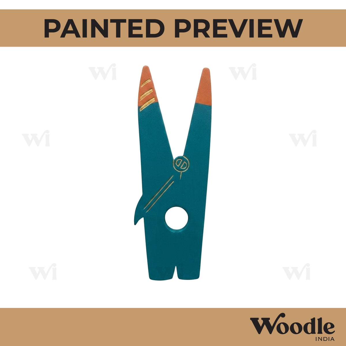 Wooden Clip Pre Marked MDF Design 1