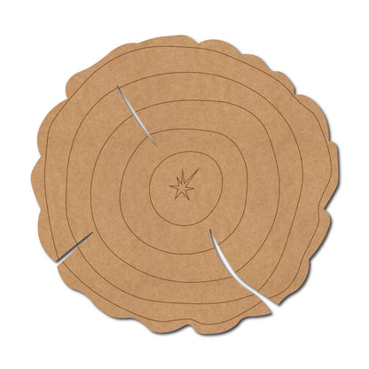 Wooden Log Slice Pre Marked MDF Design 1