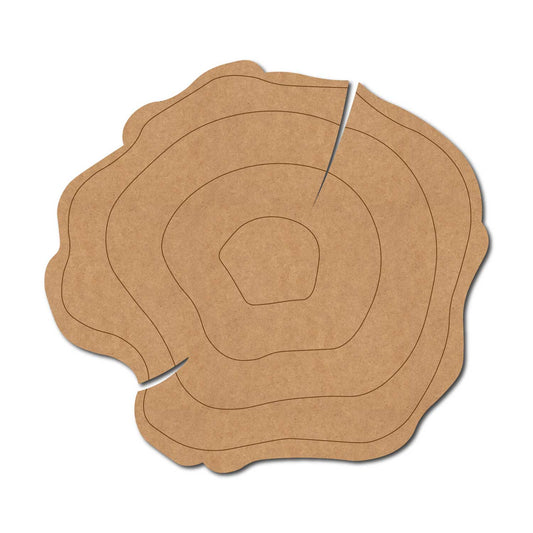 Wooden Log Slice Pre Marked MDF Design 2