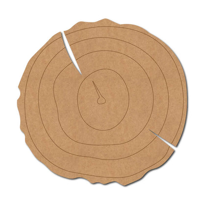 Wooden Log Slice Pre Marked MDF Design 3