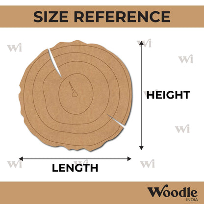 Wooden Log Slice Pre Marked MDF Design 3