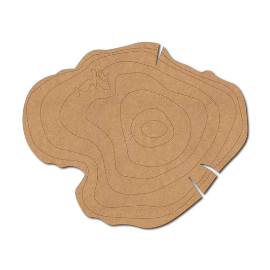 Wooden Log Slice Pre Marked MDF Design 4