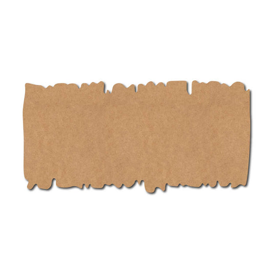 Wooden Rectangle Base Cutout MDF Design 2