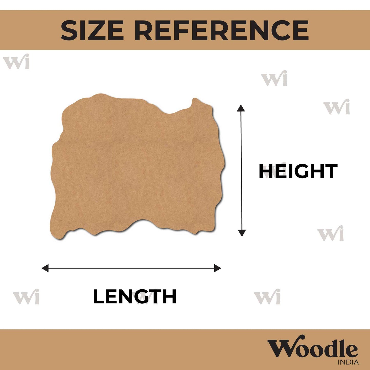 Wooden Shape Cutout MDF Design 1