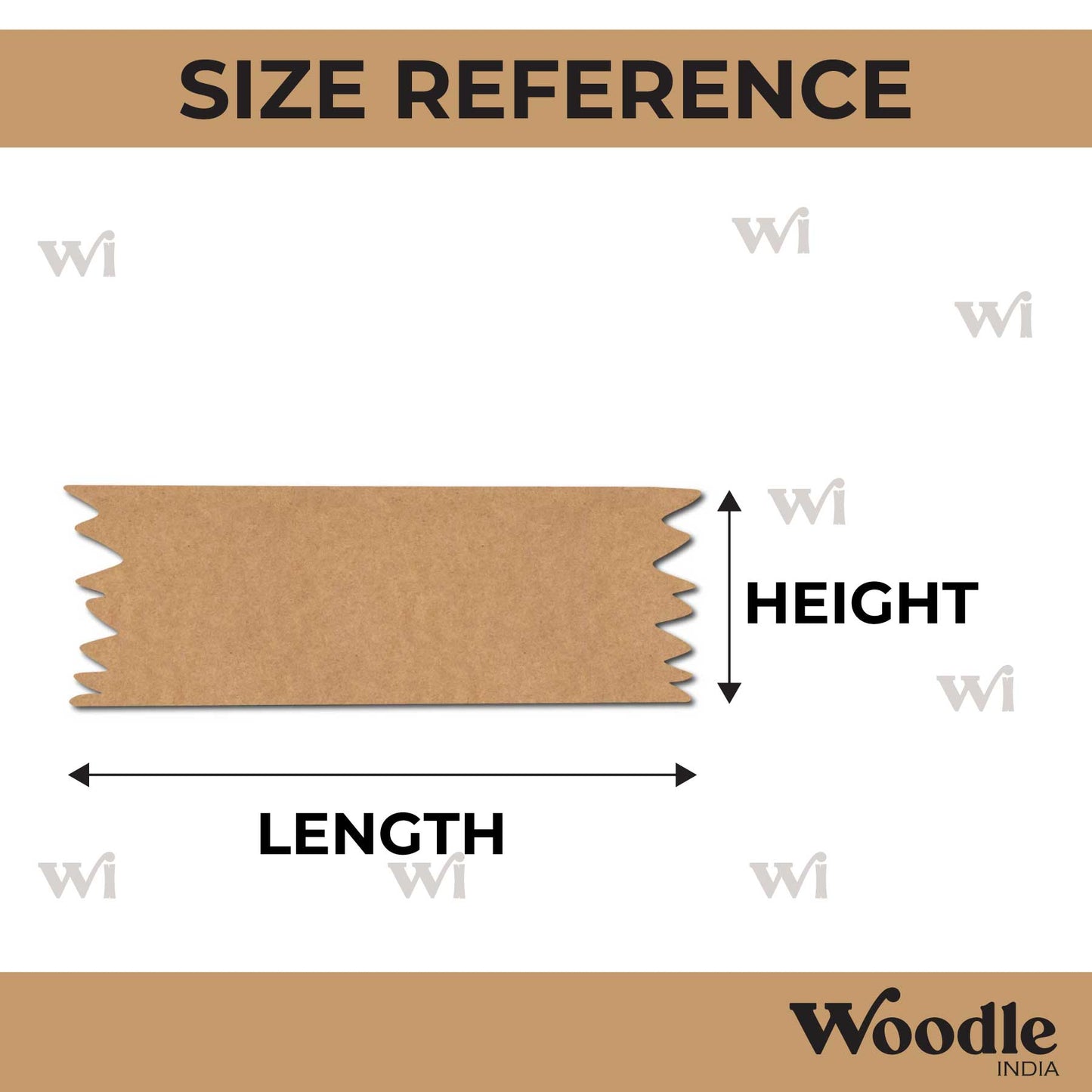 Wooden Shape Plank Cutout MDF Design 1