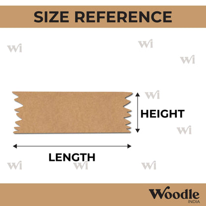 Wooden Shape Plank Cutout MDF Design 1