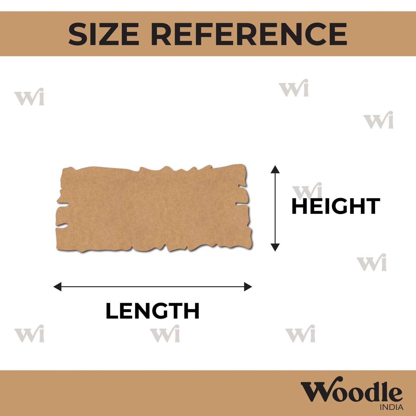 Wooden Shape Plank Cutout MDF Design 2
