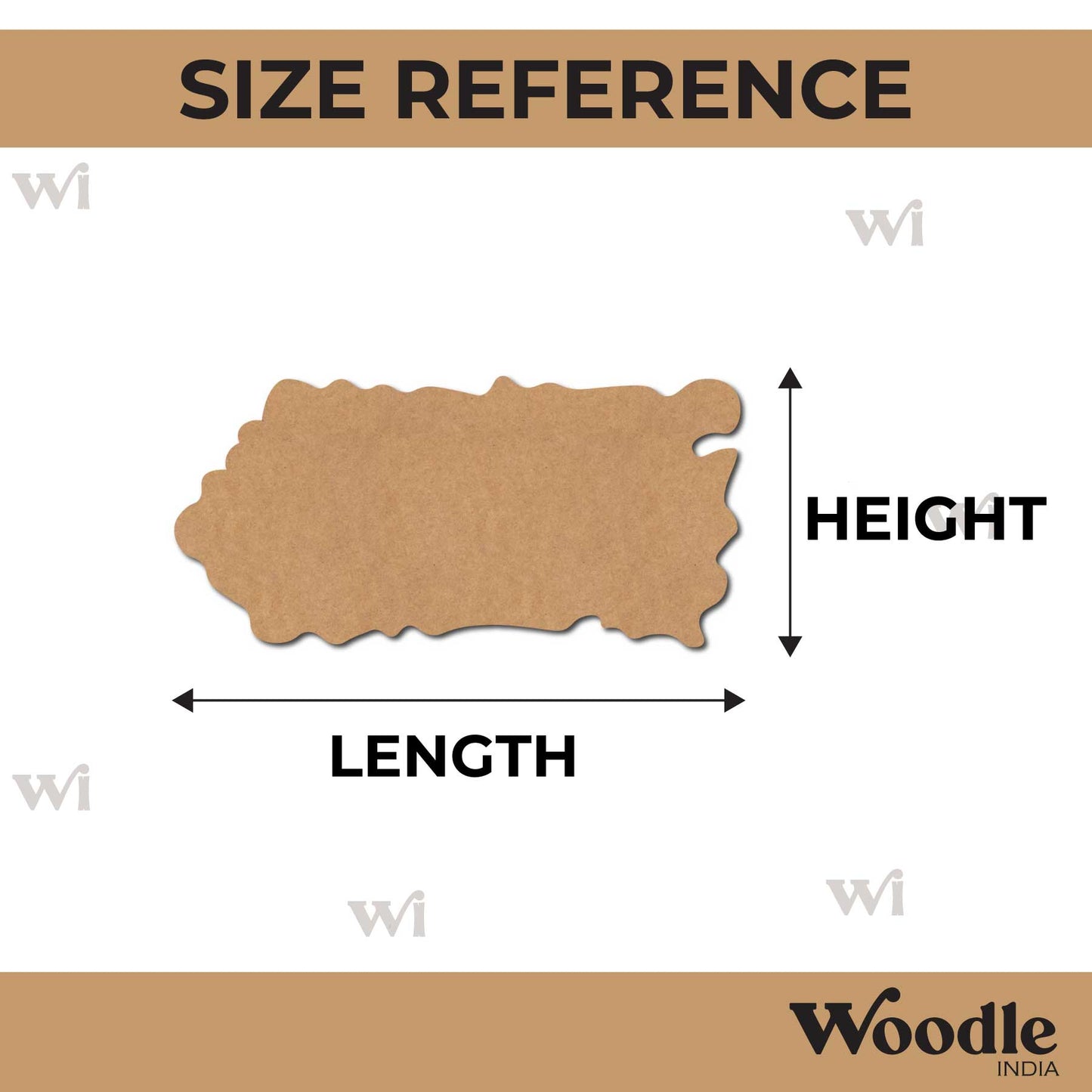 Wooden Shape Plank Cutout MDF Design 3