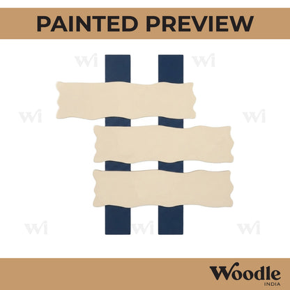 Wooden Shape Plank Nameplate Pre Marked MDF Design 1