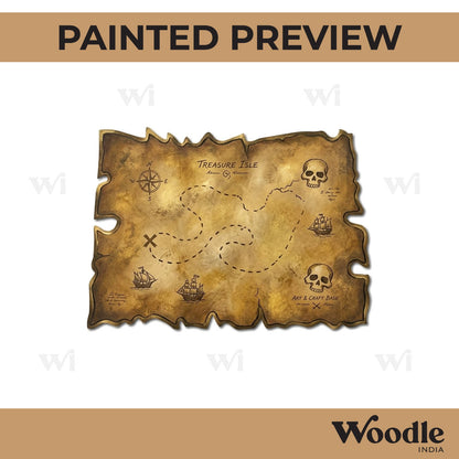 Wooden Shape Rectangle Cutout MDF Design 1