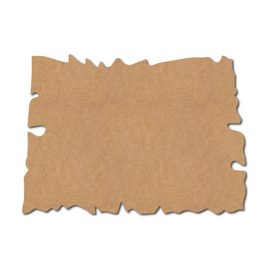 Wooden Shape Rectangle Cutout MDF Design 1