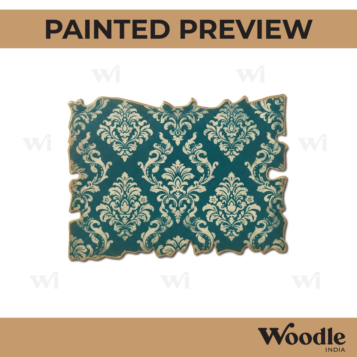 Wooden Shape Rectangle Cutout MDF Design 2