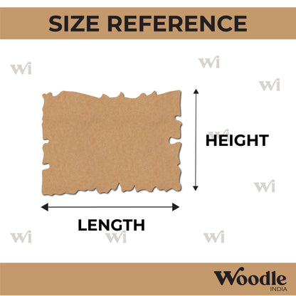 Wooden Shape Rectangle Cutout MDF Design 2