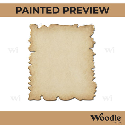 Wooden Shape Rectangle Cutout MDF Design 3