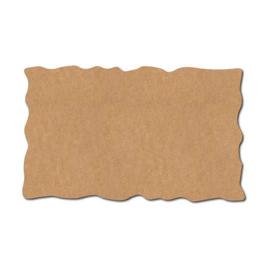 Wooden Shape Rectangle Cutout MDF Design 4
