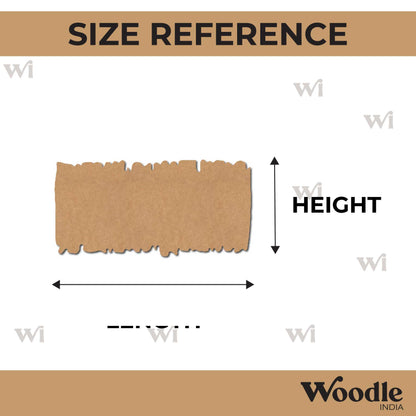 Wooden Shape Rectangle Cutout MDF Design 5