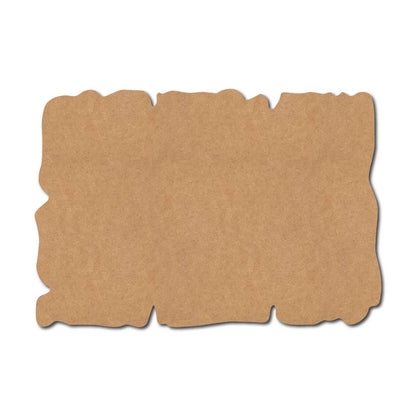 Wooden Shape Rectangle Cutout MDF Design 6