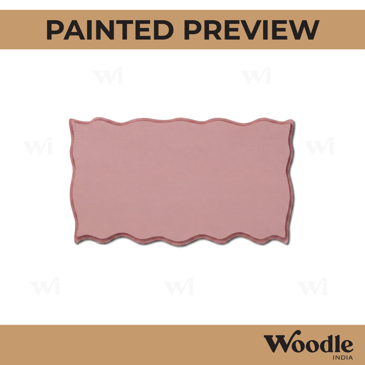 Wooden Shape Rectangle Cutout MDF Design 8