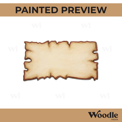 Wooden Shape Rectangle Cutout MDF Design 9
