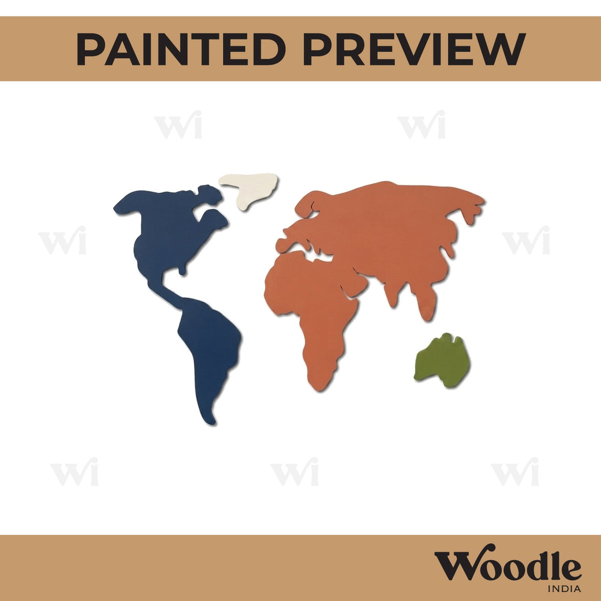 World Map MDF Design 1