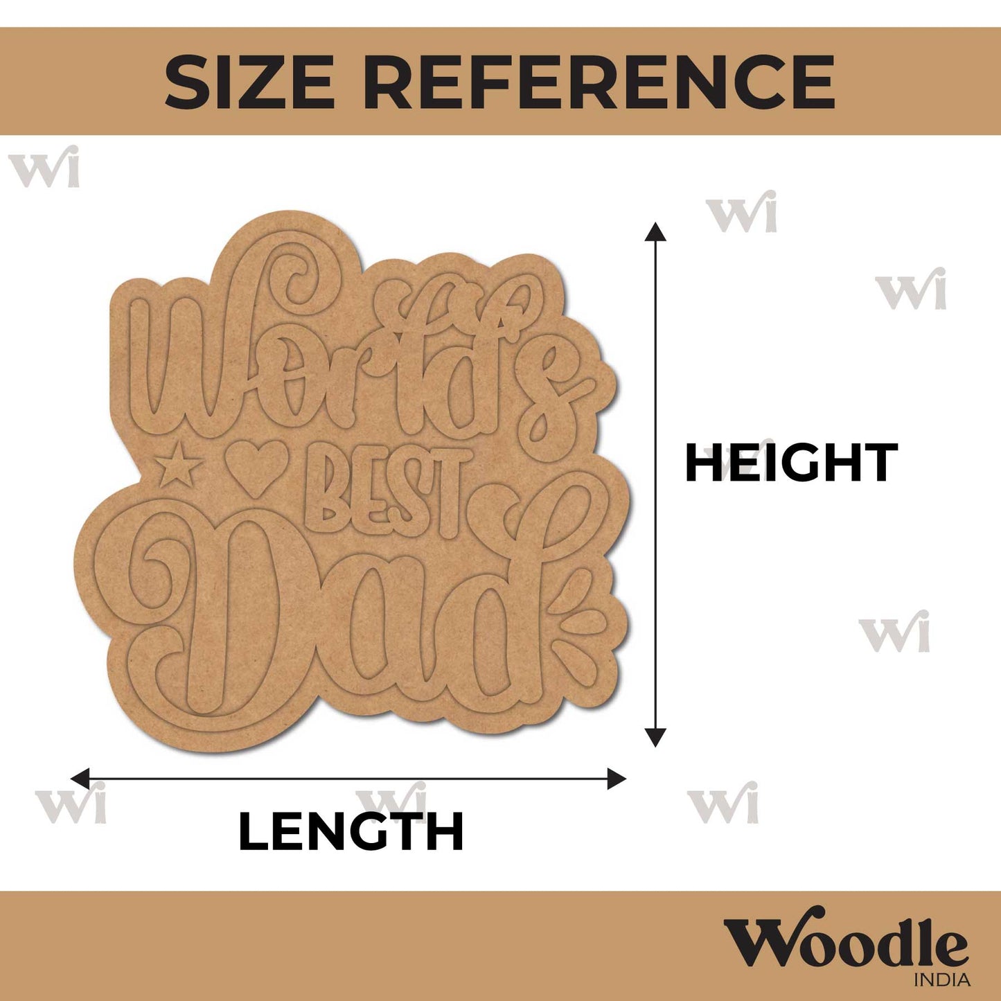 World's Best Dad Base MDF Design 1