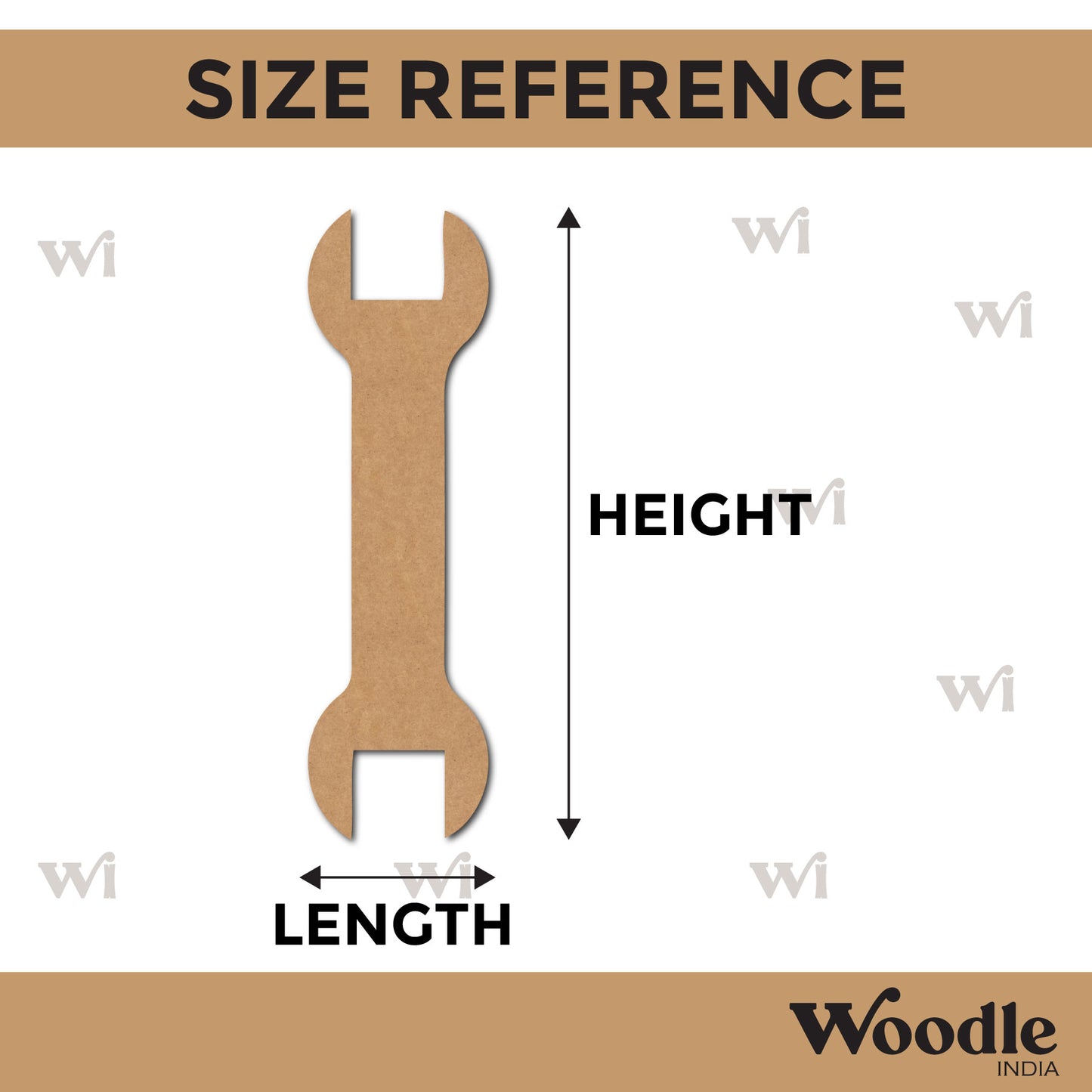 Wrench Tool Cutout MDF Design 7