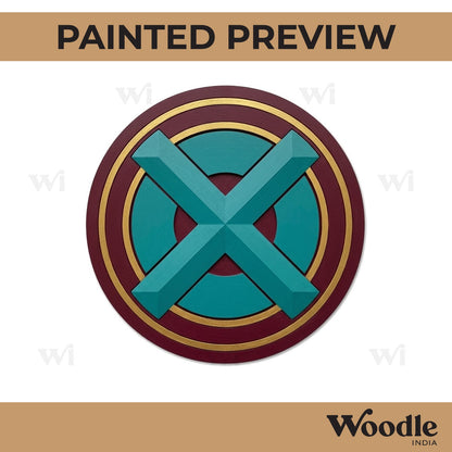 X-Men Logo Marvel Pre Marked Round MDF Design 1