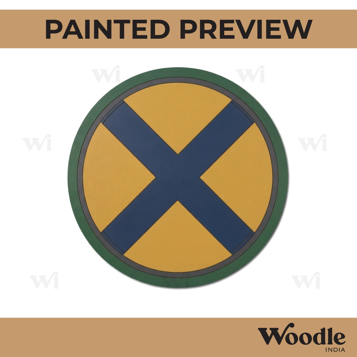 X-Men Logo Marvel Pre Marked Round MDF Design 2